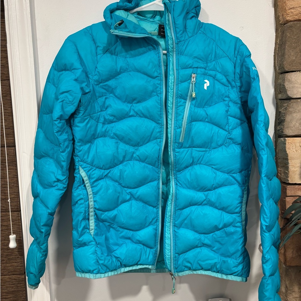 Peak Performance Thin Puffer Jacket, Light Turquo… - image 1